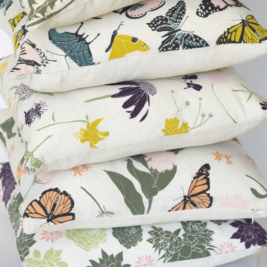 Butterfly Garden Pillow Cover