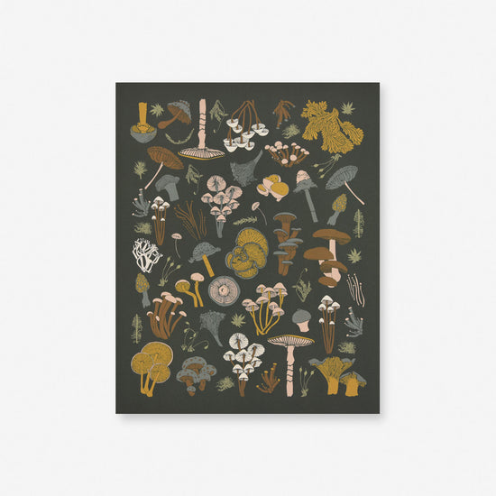 Mosses + Mushrooms Art Print