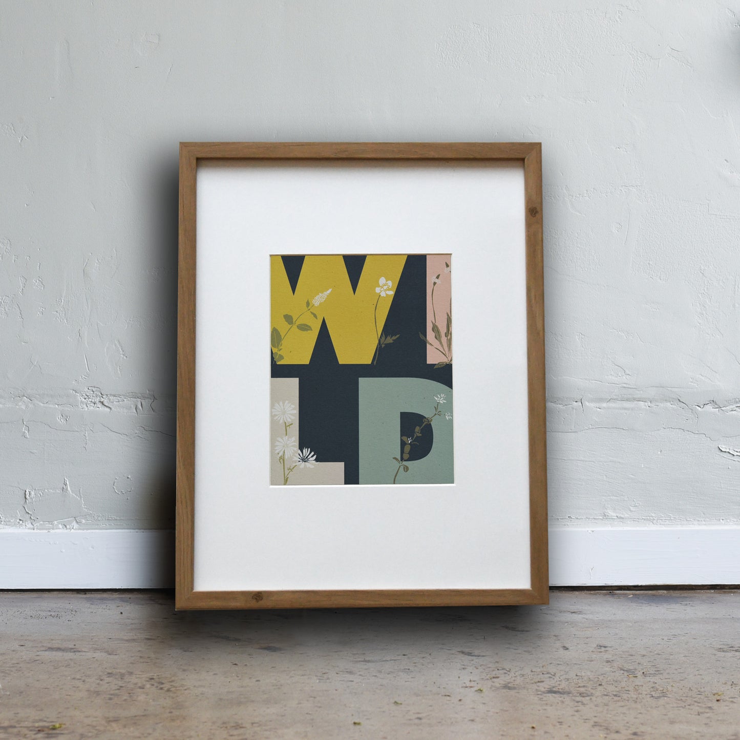 Nature inspired art print made from recycled paper, printed with out Overgrown Wild design. Designed by Katie Forte of June & December