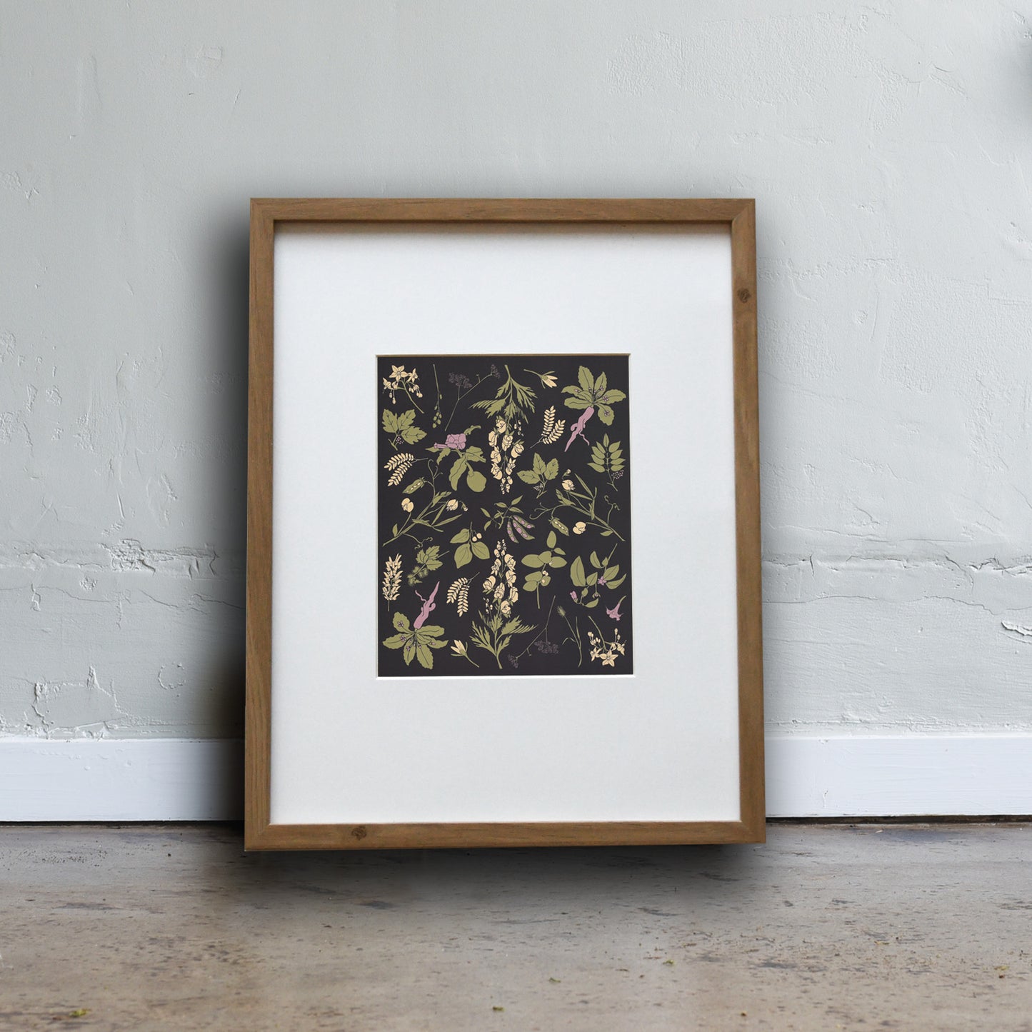 Forest inspired art print made from recycled paper, printed with our Poisonous and Prickly design. Designed by Katie Forte of June & December