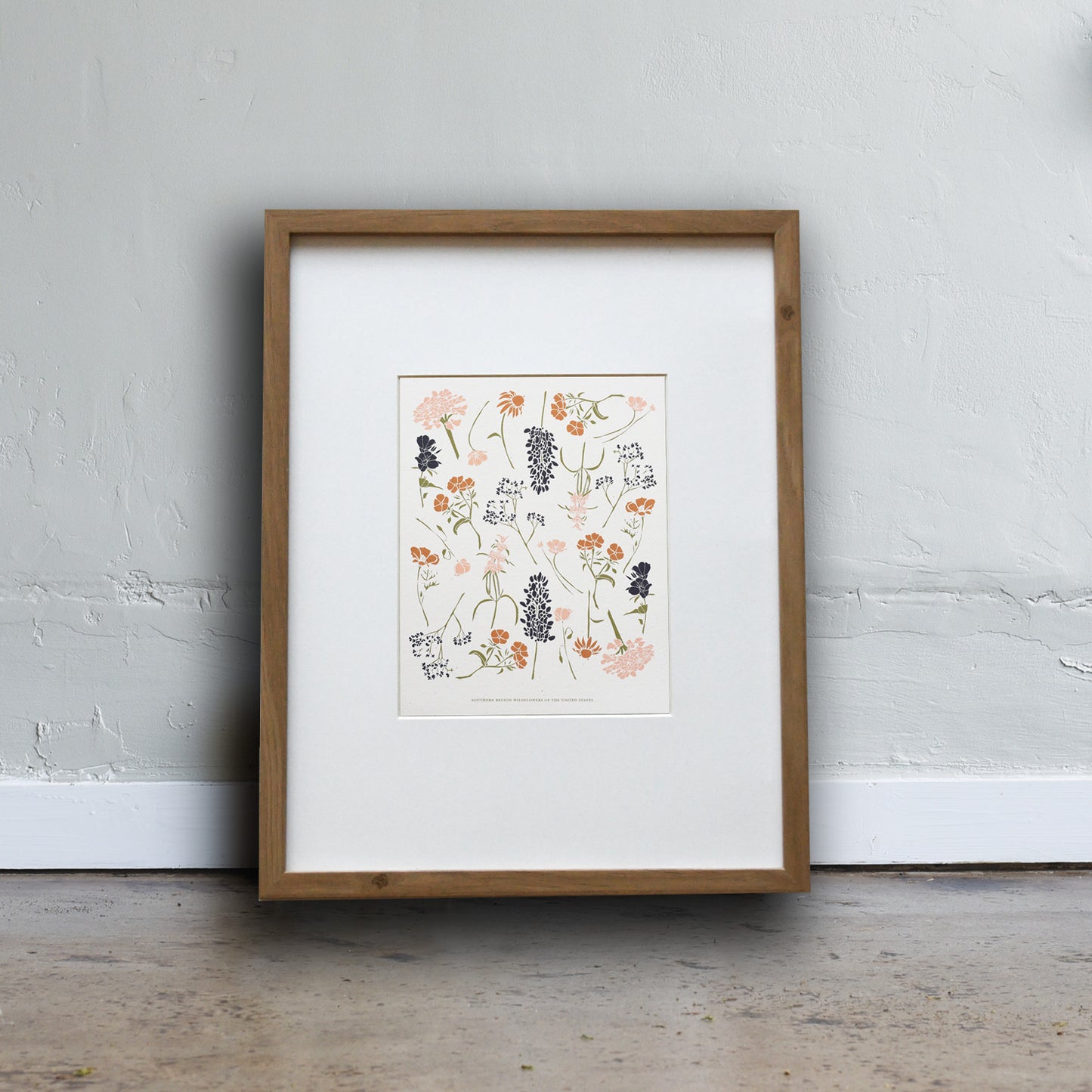 Flower inspired art print made from recycled paper, printed with our Southern Wildflower design. Designed by Katie Forte of June & December