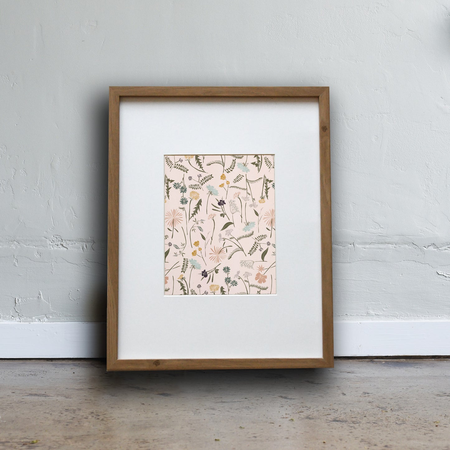 Flower inspired art print made from eco-friendly paper, printed with out Spring Meadow design. Designed by Katie Forte of June & December