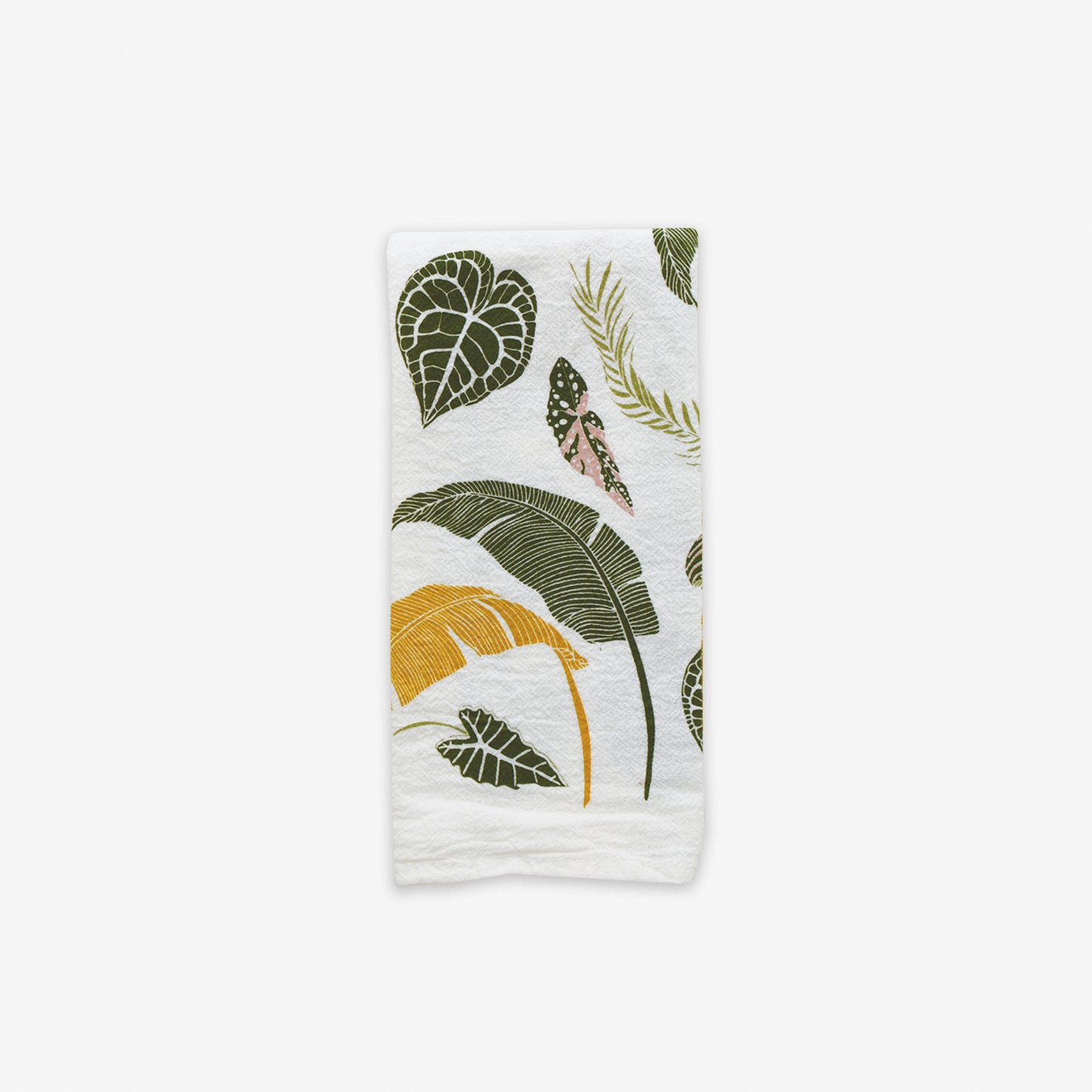 Cloth dinner napkins made with eco-friendly flour sack in the USA, featuring botanical garden + observatory plant art by June & December artist Katie Forte