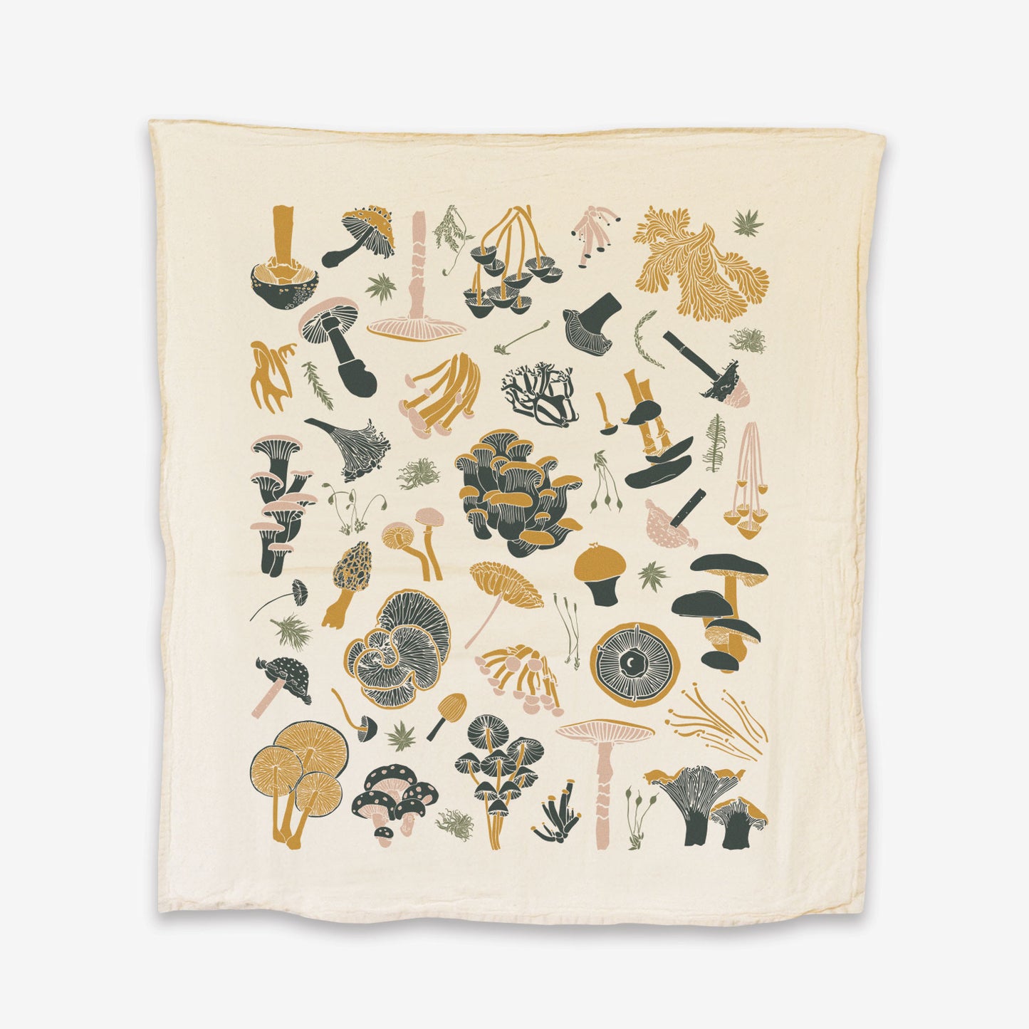 Mosses + Mushrooms Towel - Natural