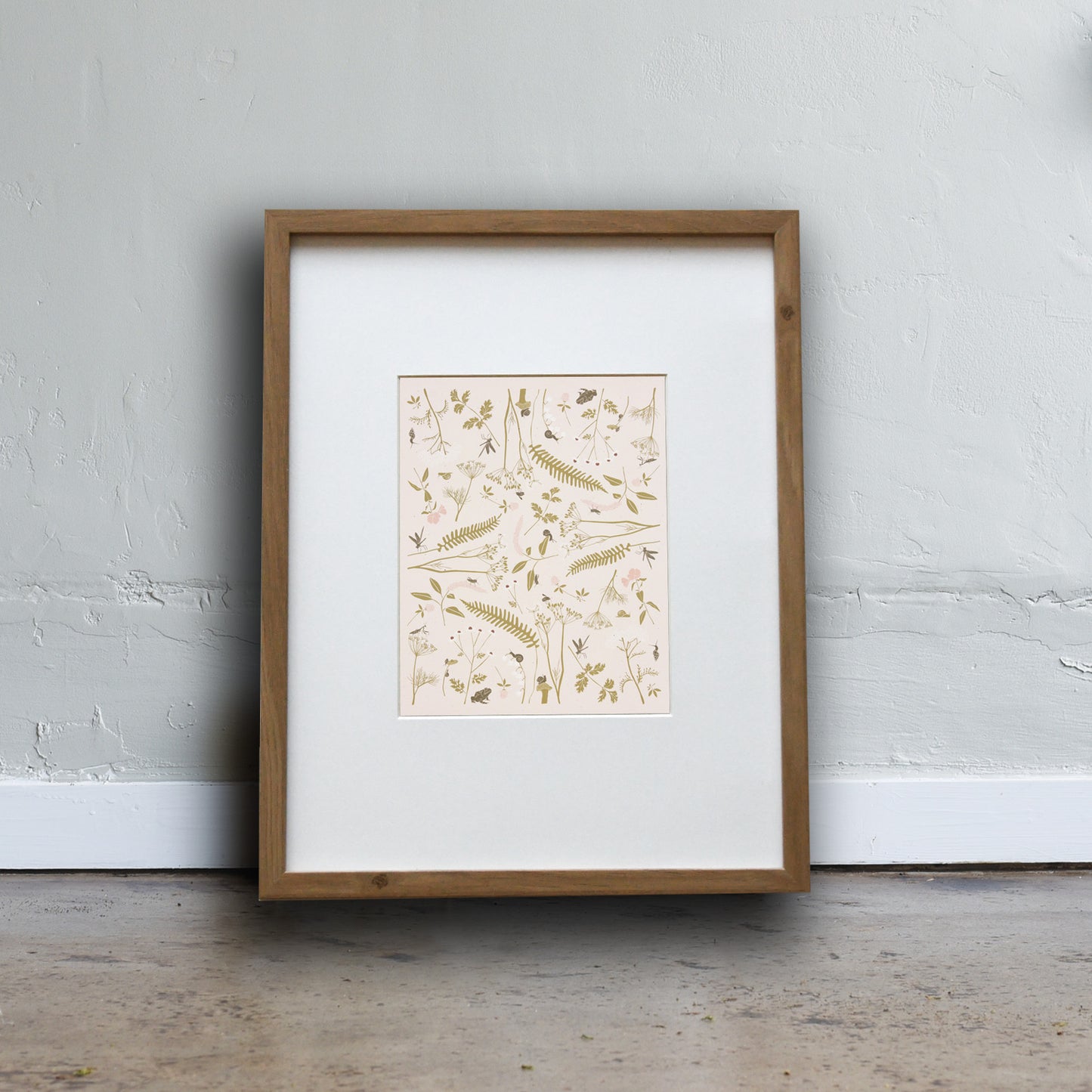 Nature art print on eco-friendly paper with Bug Garden design, designed by Katie Forte of June & December
