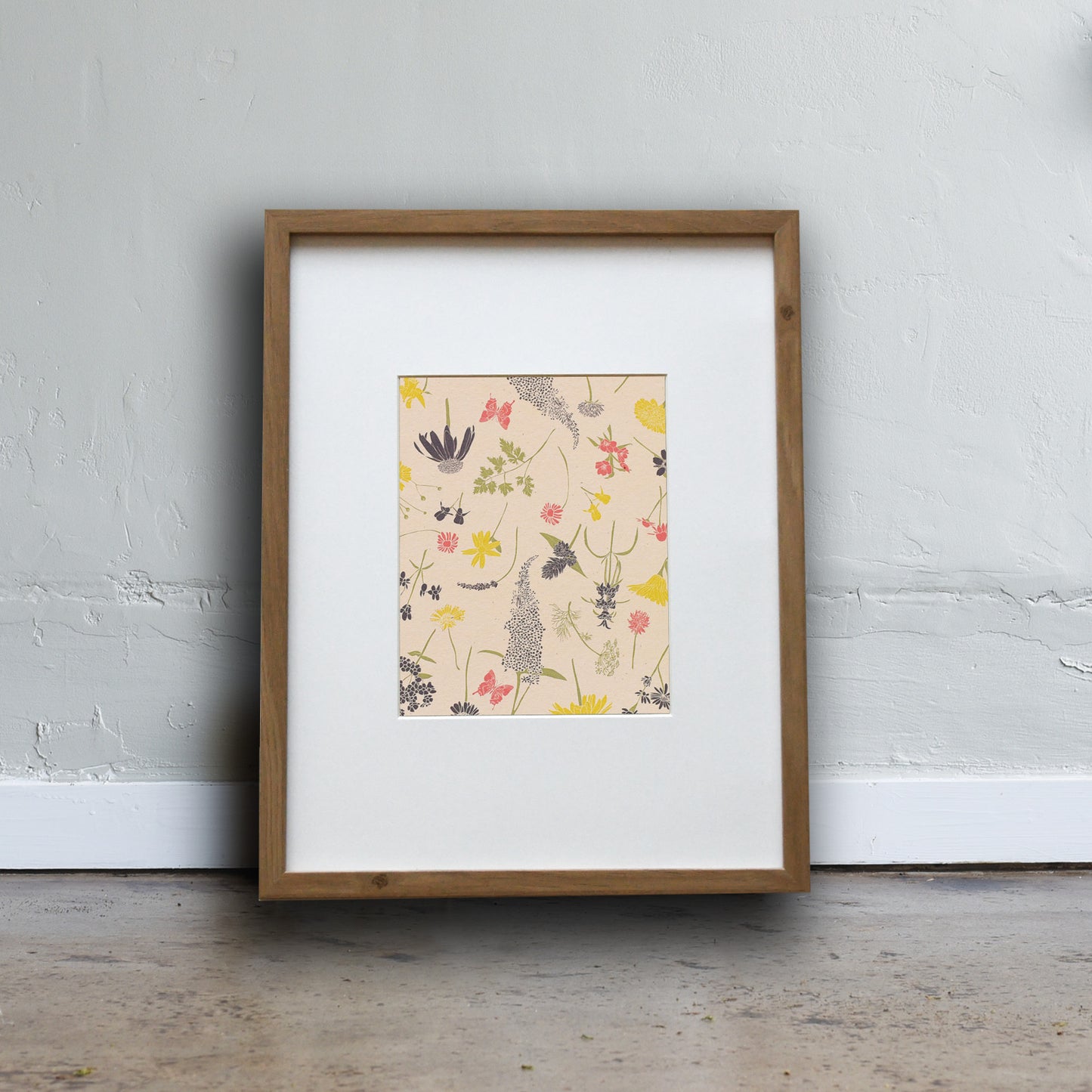 Nature inspired art print made from eco-friendly paper with our Butterfly Garden design in pink. Designed by Katie Forte of June & December