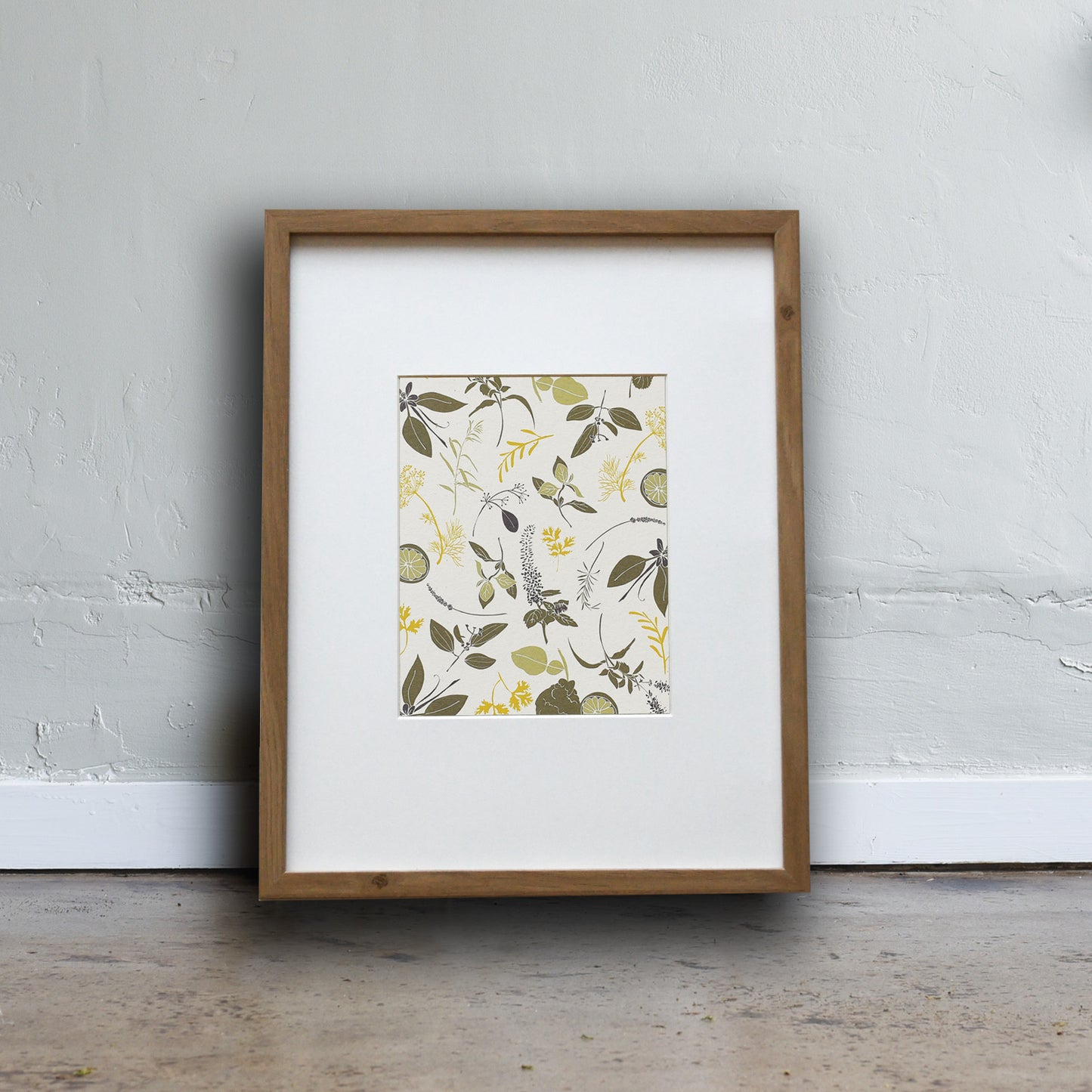 Garden inspired art print made on eco-friendly paper with out Cocktail Herbs design. Designed by Katie Forte of June & December