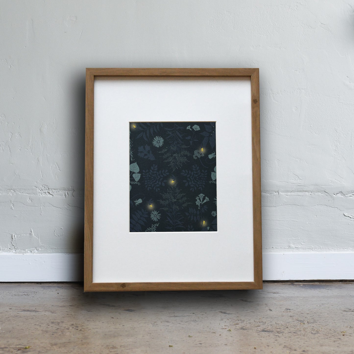 Nature inspired art print made from eco-friendly paper, printed with out Fireflies design. Designed by Katie Forte of June & December