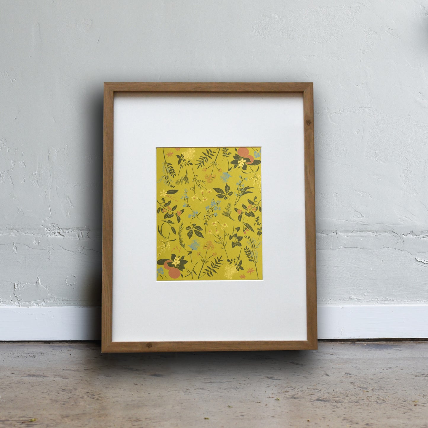 Garden inspired art print made from recycled paper, printed with out Herbal Tea Garden design. Designed by Katie Forte of June & December