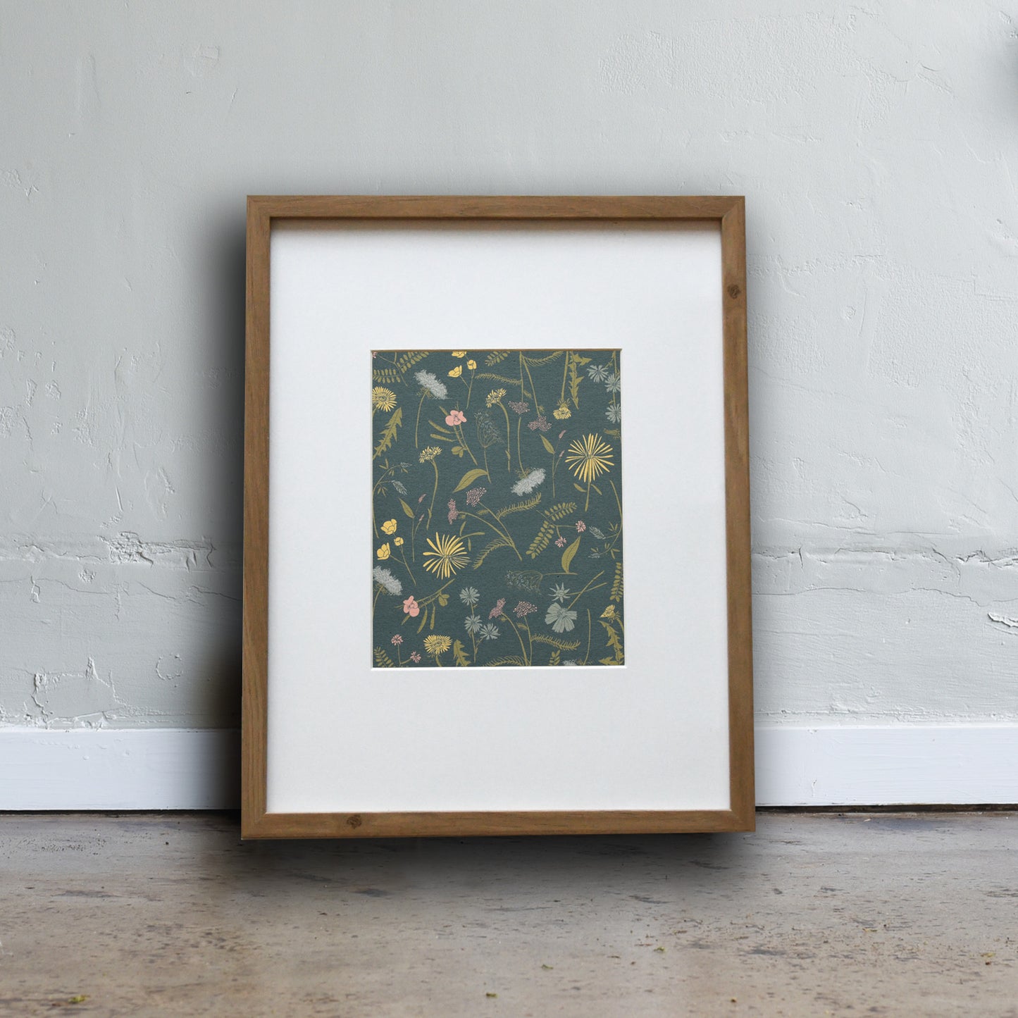 Flower inspired art print made from recycled paper, printed with our Meadow design. Designed by Katie Forte of June & December