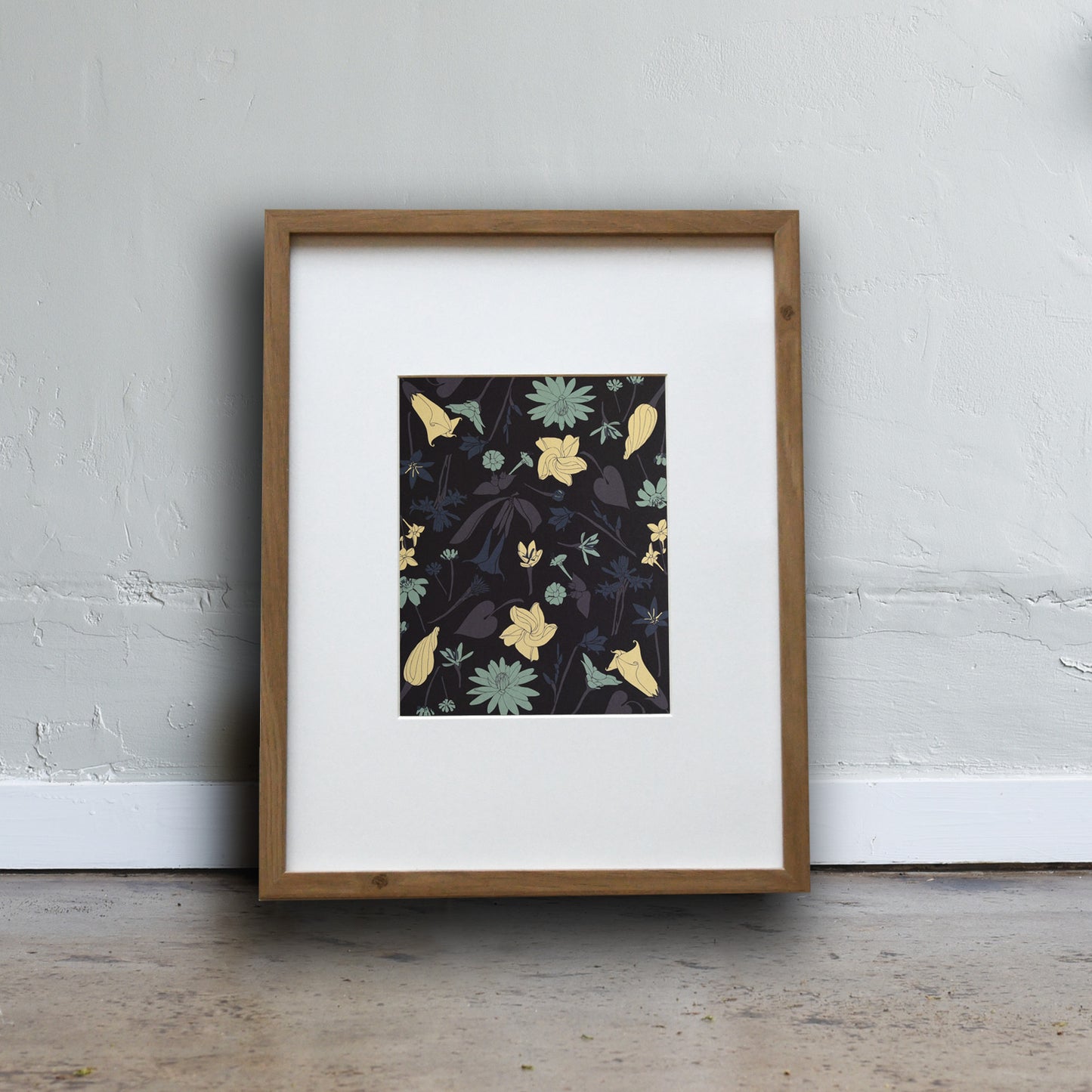 Nature inspired art print made from eco-friendly paper, printed with out Moon Flower design. Designed by Katie Forte of June & December