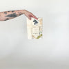 Video featuring our Language of Flowers tea towel, with Peace flowers design, printed on flour sack cotton. Designed by Katie Forte of June & December