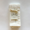 Video featuring our Wintergreen cloth napkin set, made out of flour sack cotton, designed by Katie Forte of June & December