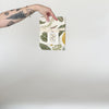 Video showing our Green Thumb tea towel design, printed on flour sack cotton, perfect for the plant lover. Designed by Katie Forte of June & December