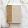 Short video of our Mushroom Gill Cream Herbarium Journal, made with recycled paper, showing what the inside cover and pages look like, designed by Katie Forte of June & December