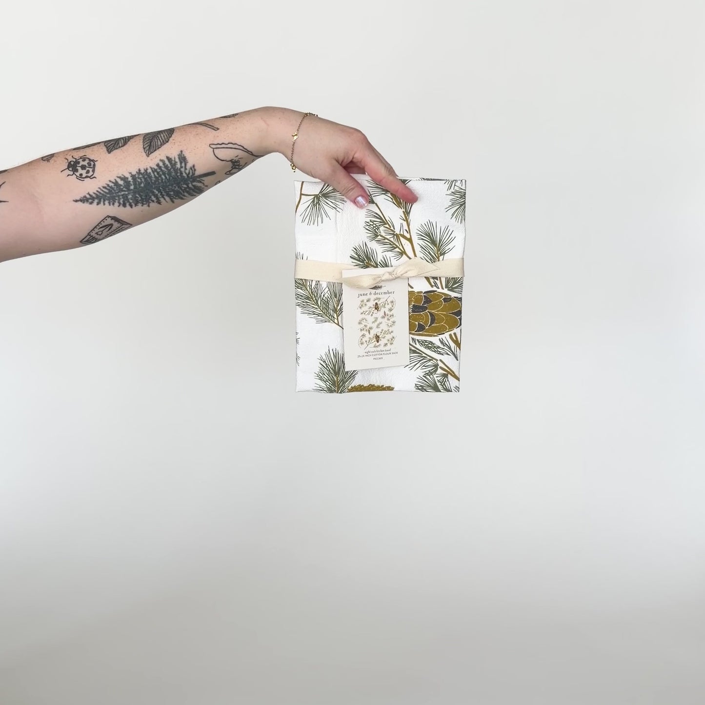 Load and play video in Gallery viewer, Video featuring our Night Owls tea towel design. Printed on flour sack cotton. Designed by Katie Forte of June &amp;amp; December
