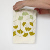 Video featuring our Ginkgo tea towel design, made from flour sack cotton, designed by Katie Forte of June & December