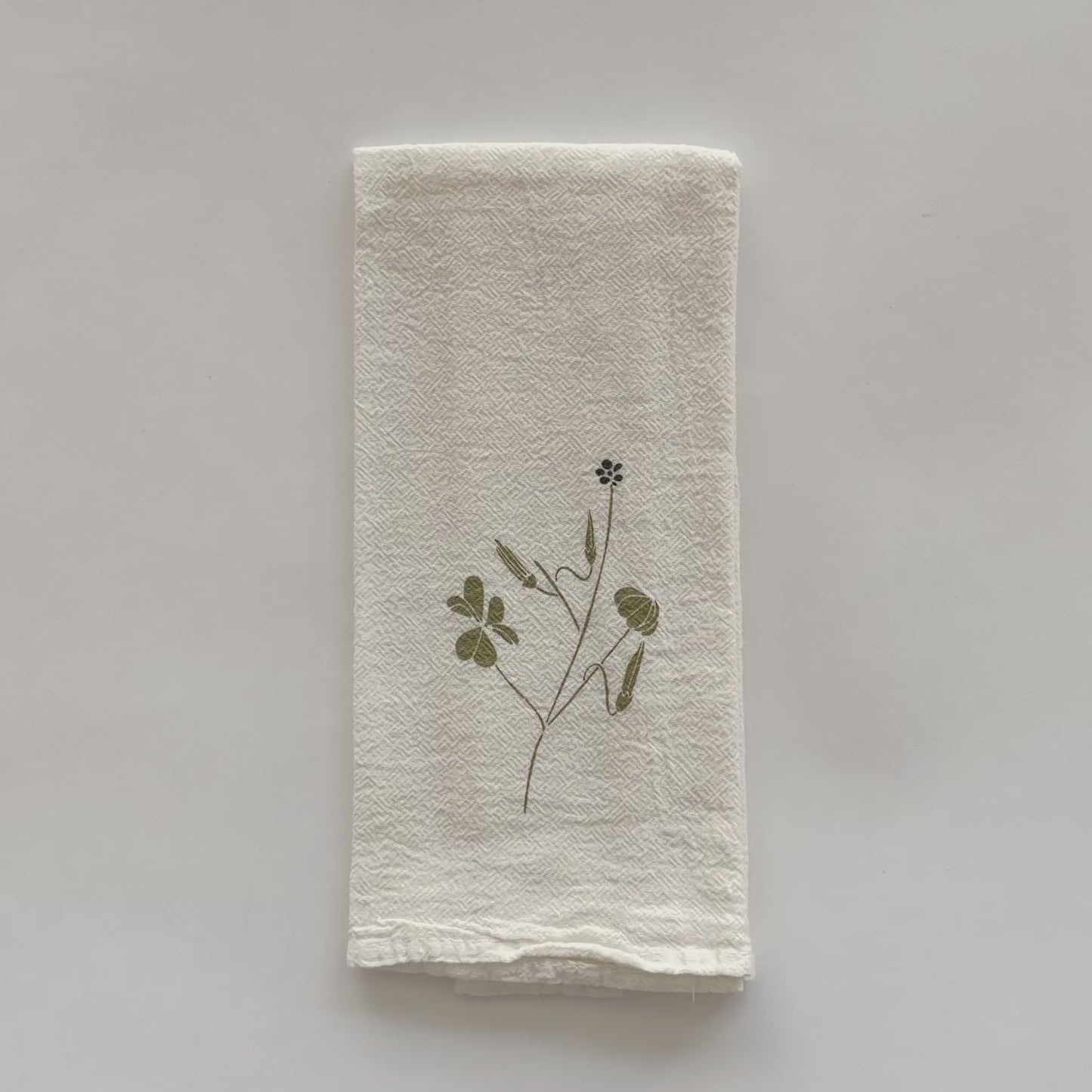 Load and play video in Gallery viewer, Video showcasing our Wood and Garden Sorrel design, printed on an eco-friendly cloth napkin, designed by Katie Forte of June &amp;amp; December
