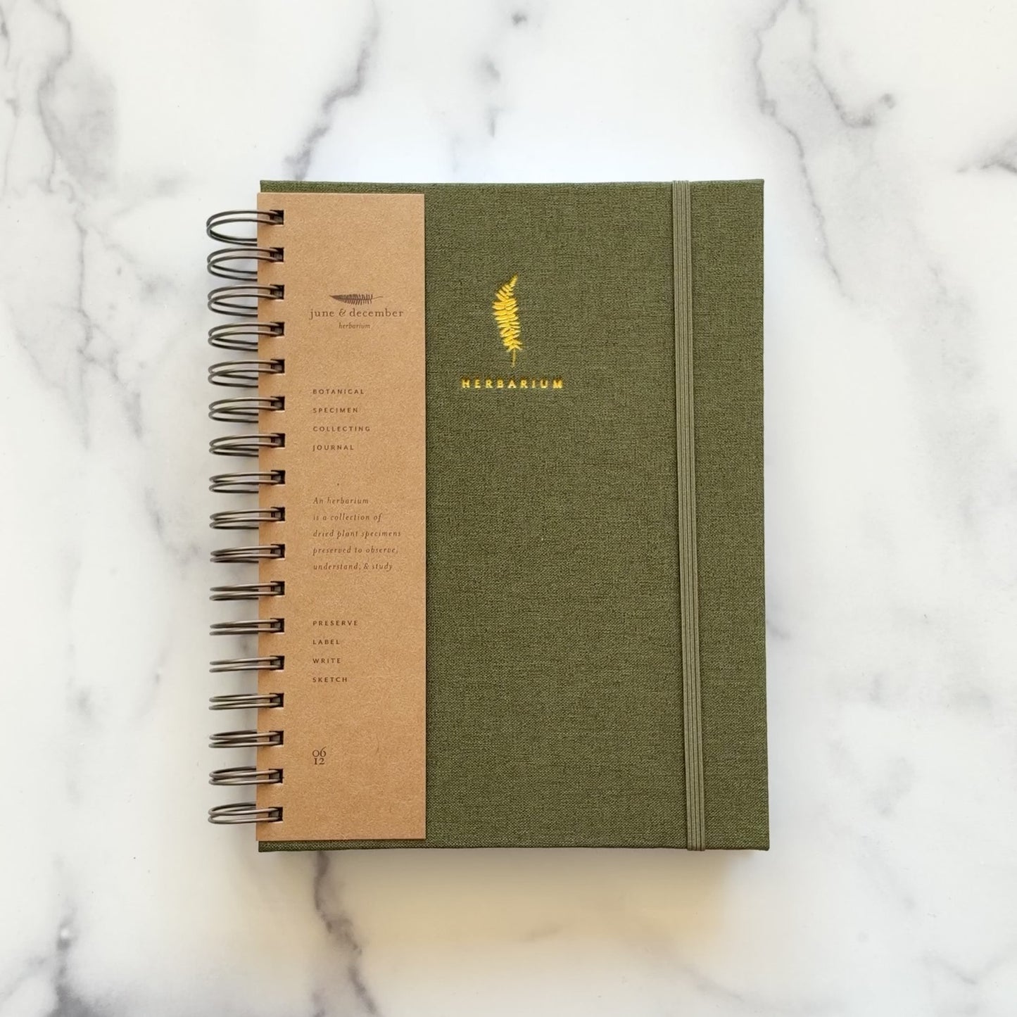 Load and play video in Gallery viewer, Short Video of our Forest Green Herbarium Journal, made with recycled paper, showing the contents of the pages, designed by Katie Forte of June &amp;amp; December
