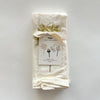 Video showcasing our Seed Pods cloth napkin set, printed on a flour sack, designed by Katie Forte of June & December