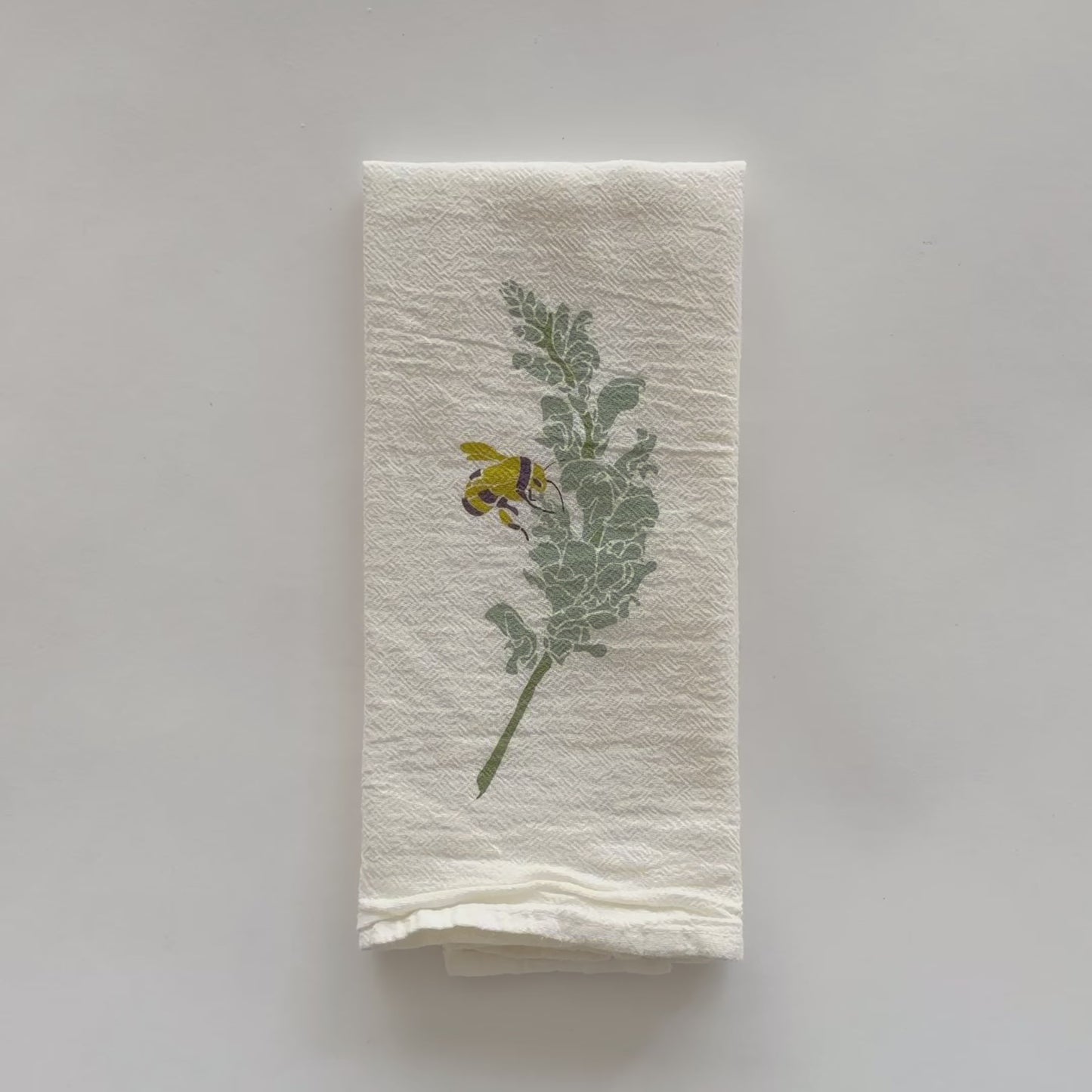 Video featuring our Snapdragon and Calendula design, printed on an eco-friendly cloth napkin, designed by Katie Forte of June & December