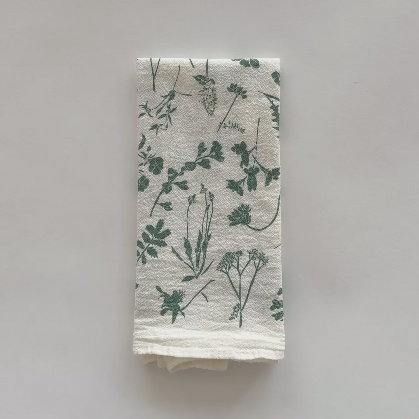 Load and play video in Gallery viewer, Video showing our Slate Wildflowers design, printed on an eco-friendly cloth napkin, designed by Katie Forte of June &amp;amp; December
