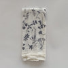 Short video featuring our Navy Wildflowers design on a eco-friendly cloth napkin, showing both sides, designed by Katie Forte of June & December