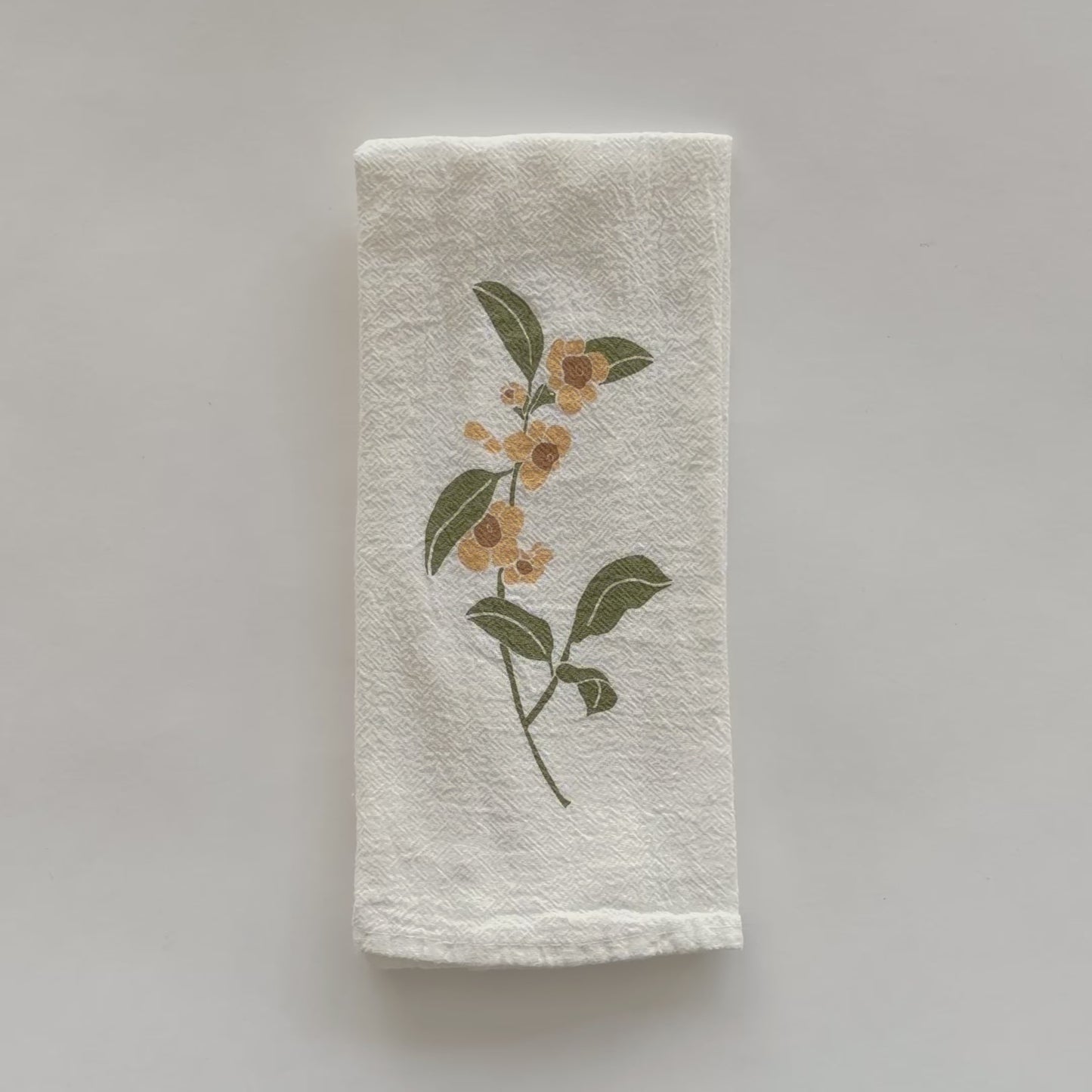 Load and play video in Gallery viewer, Video featuring our Tea and Chamomile design, printed on an eco-friendly cloth napkin, designed by Katie Forte of June &amp;amp; December
