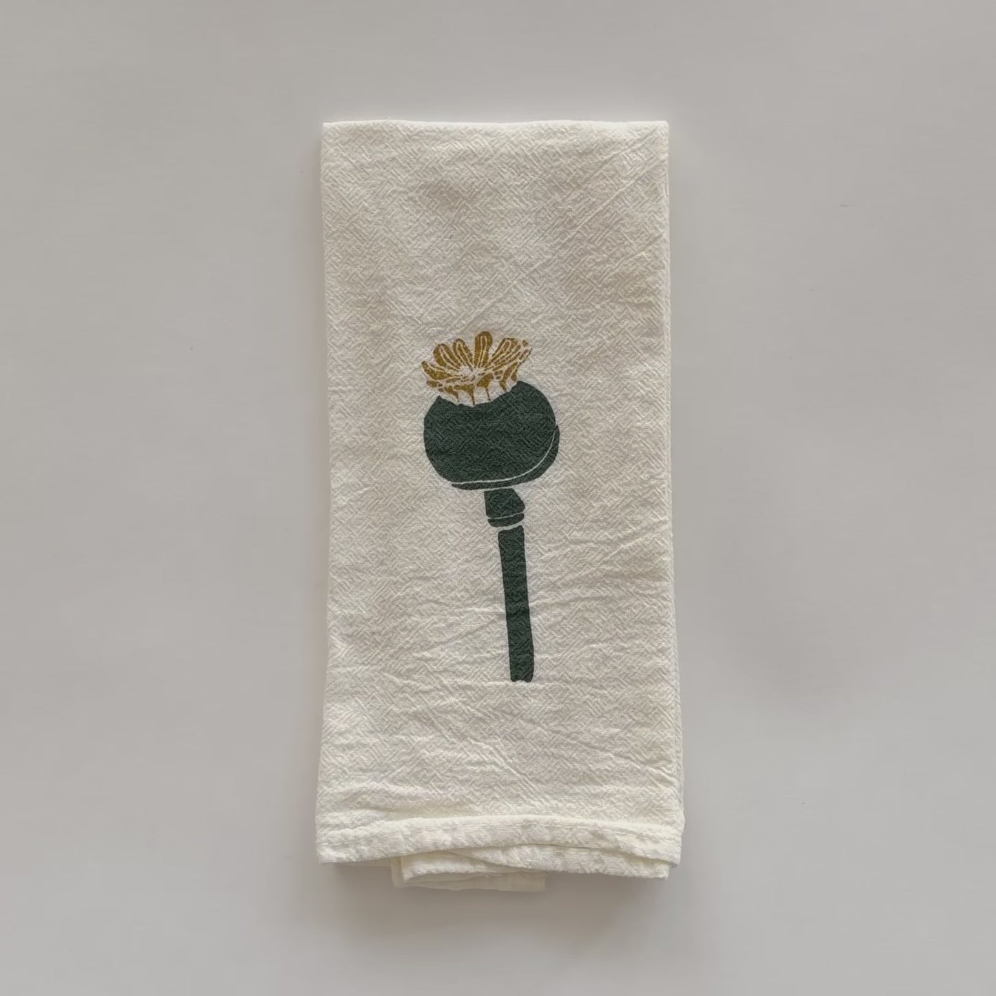 Load and play video in Gallery viewer, Video featuring our Teasle and Poppy design, printed on an eco-friendly cloth napkin, designed by Katie Forte of June &amp;amp; December
