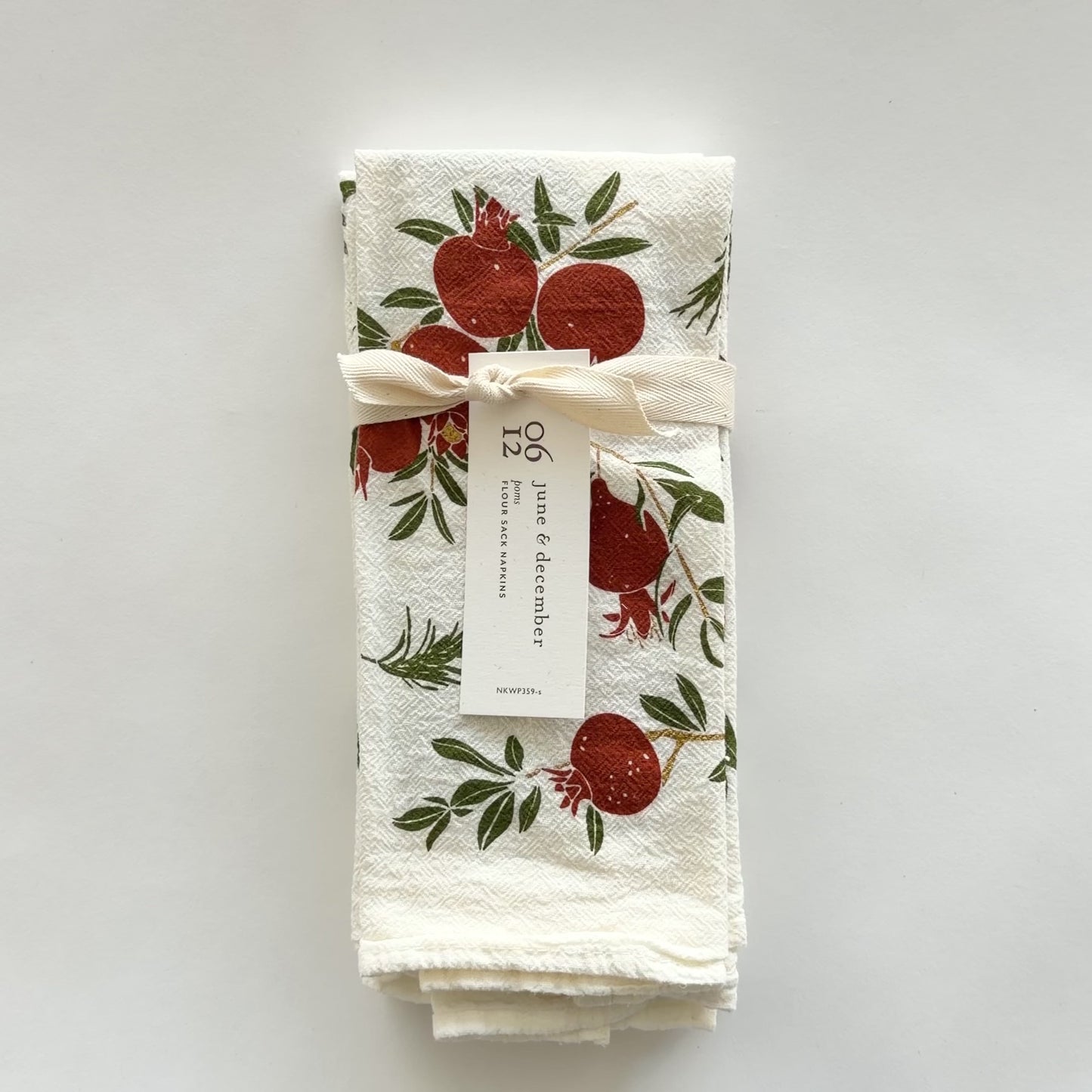 Load and play video in Gallery viewer, Video featuring our Poms cloth napkin set, made from flour sack cotton, perfect to pair with our matching Poms tea towel, designed by Katie Forte of June &amp;amp; December
