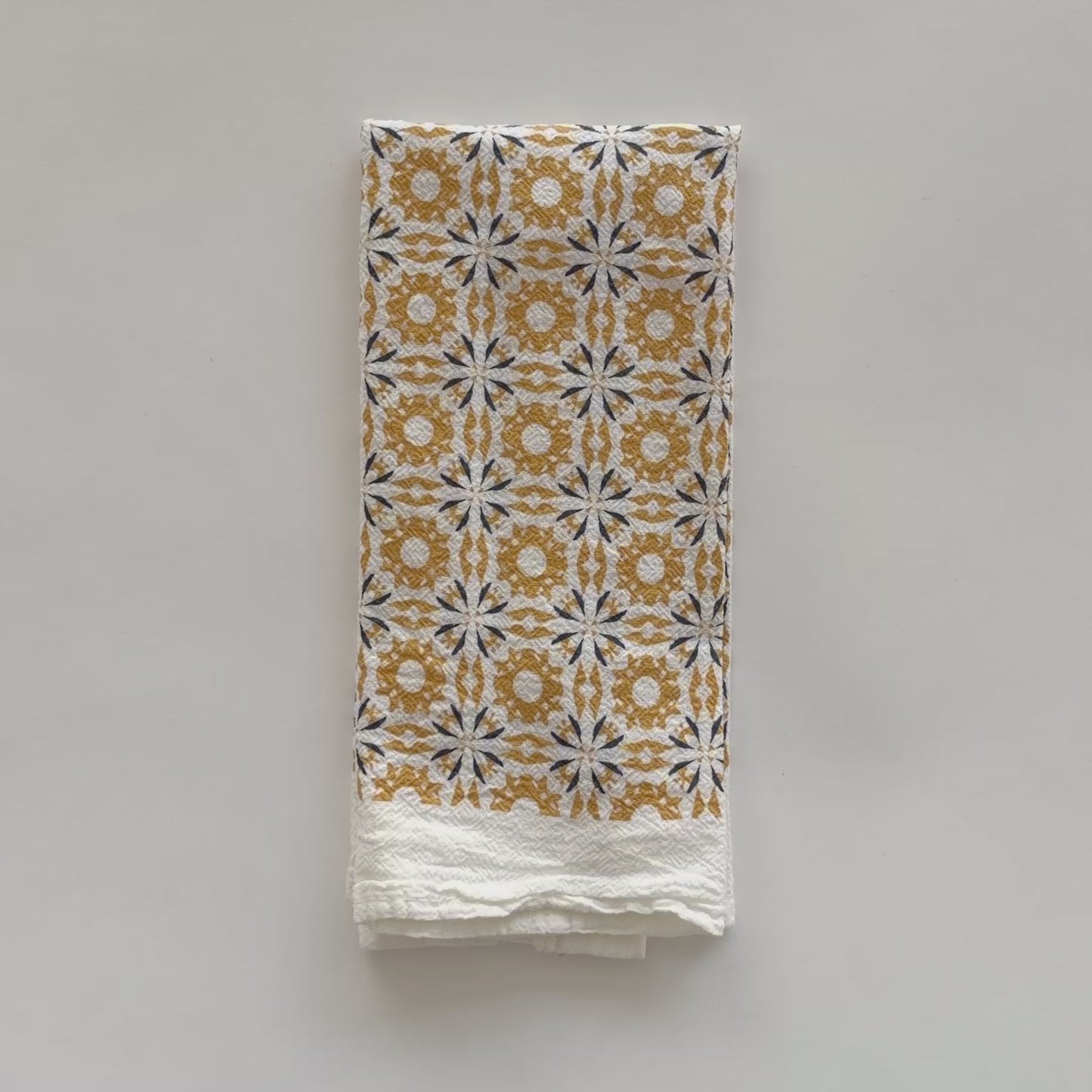 Load and play video in Gallery viewer, Video showcasing our Tangerine Chicory design, printed on an eco-friendly cloth napkin, designed by Katie Forte of June &amp;amp; December
