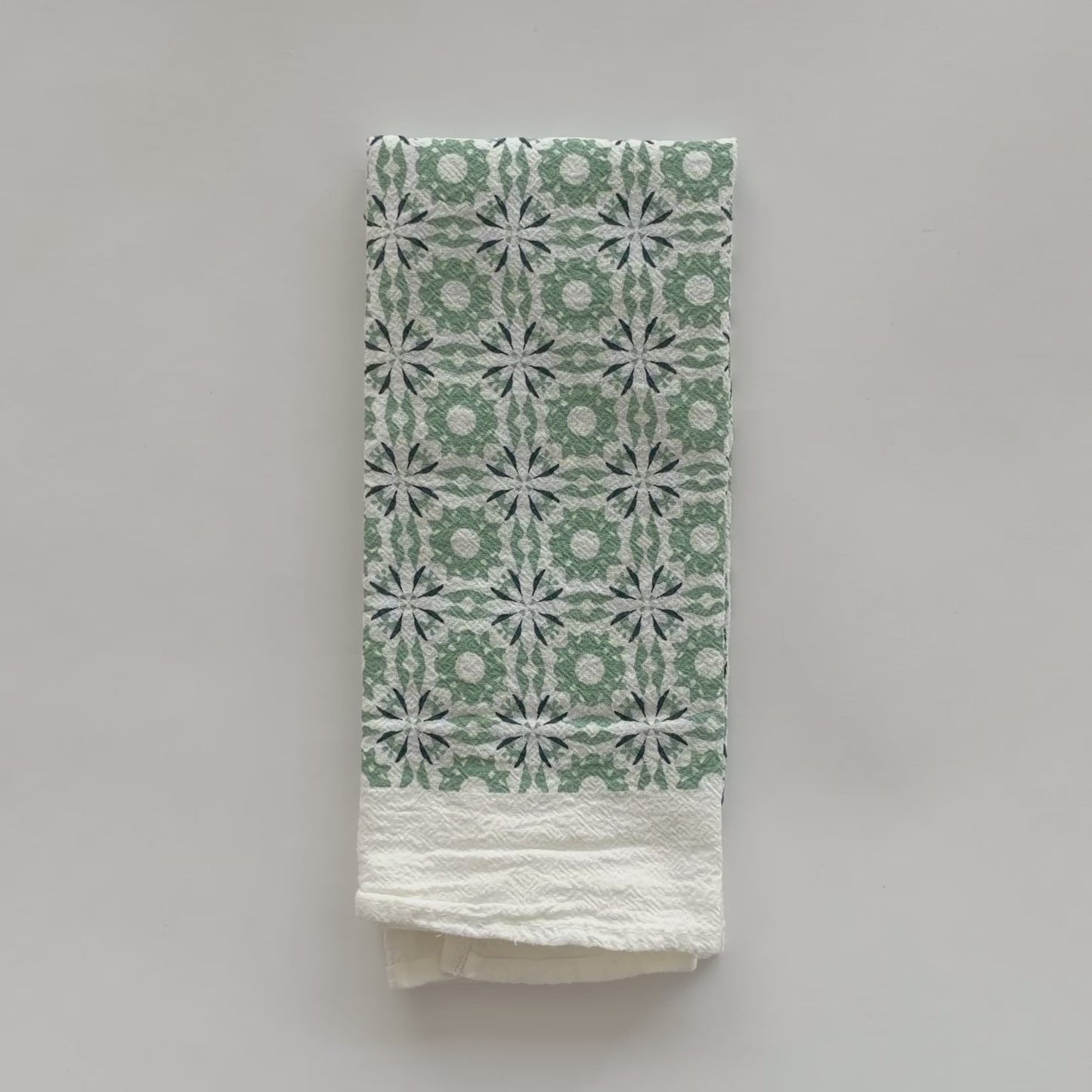Load and play video in Gallery viewer, Short Video featuring our Meadow Chicory design on a eco-friendly cloth napkin, designed by Katie Forte of June &amp;amp; December
