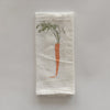 Short video featuring our Carrot and Radish  eco-friendly cloth napkin, showing both side of the design, designed by Katie Forte or June & December