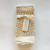 Video featuring our Mixed Chicory cloth napkin design, printed on flour sack cotton, designed by Katie Forte of June & December