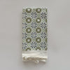 Short video showing both sides of our Moss Chicory design, printed on a eco-friendly cloth napkin, designed by Katie Forte of June & December