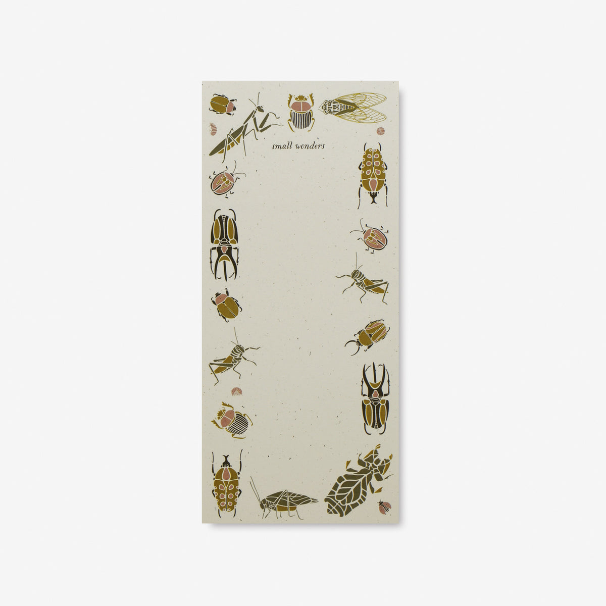 Small Wonders Bug + Insect Notepad | Recycled Paper Notepad – June ...