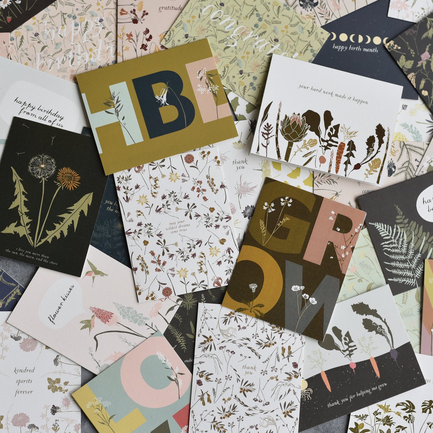 Recycled paper greeting card with Olive Grove design for any occasion, designed by katie forte of june & december