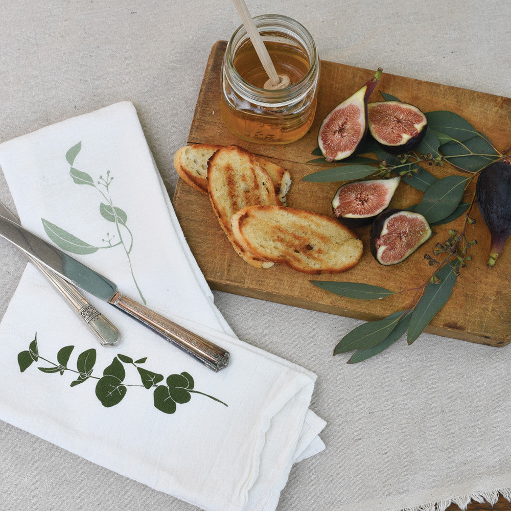 Northwest Makes Organic Linen Dinner Napkins - Eucalyptus (Set of 4)