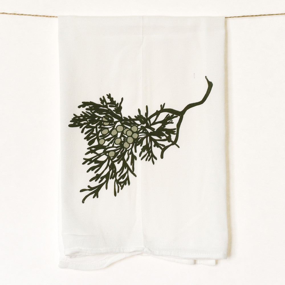Holiday Juniper Tree + Berry Flour Sack Kitchen Christmas Towels