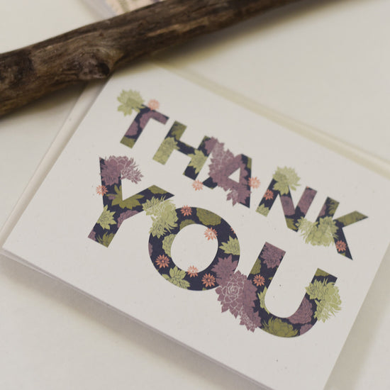succulent thank you cards Succulent Thank You Card