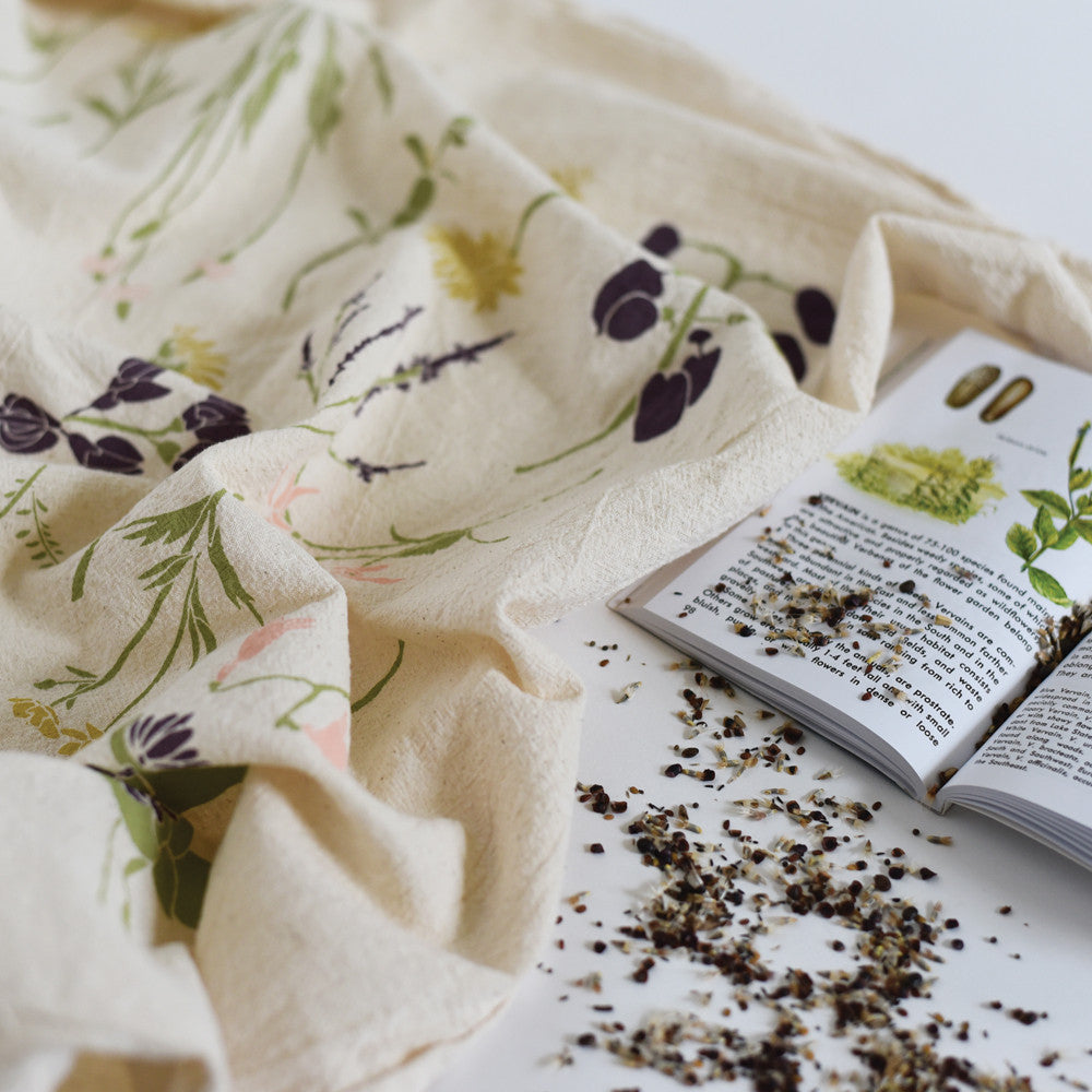 Eastern Region Wildflowers Towel : Botanical Cotton Tea Towel