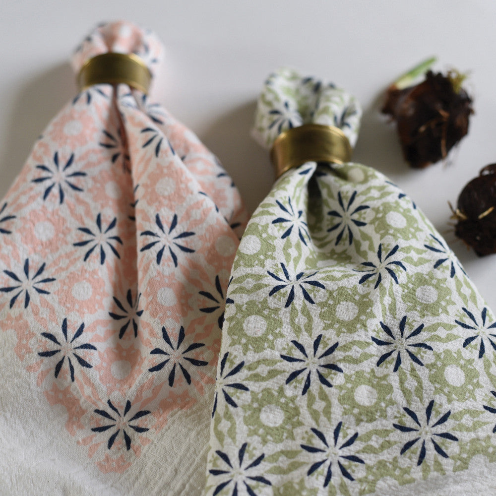 Mint Chicory Flour Sack Dinner Napkin - Cloth Napkin Set