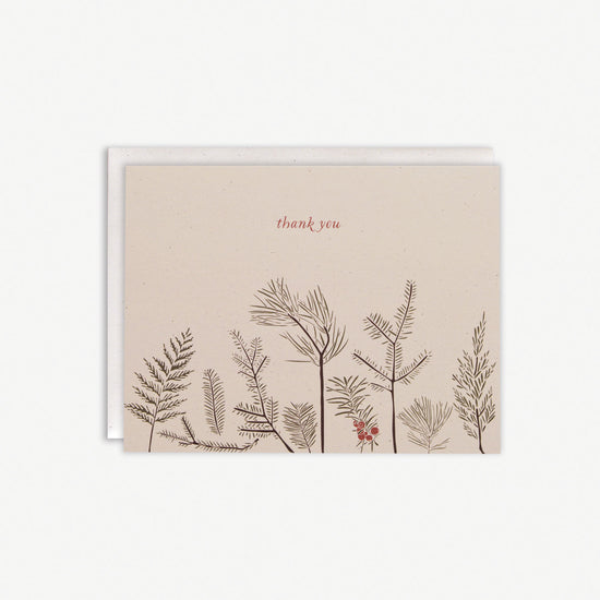 Conifers Thank You Card