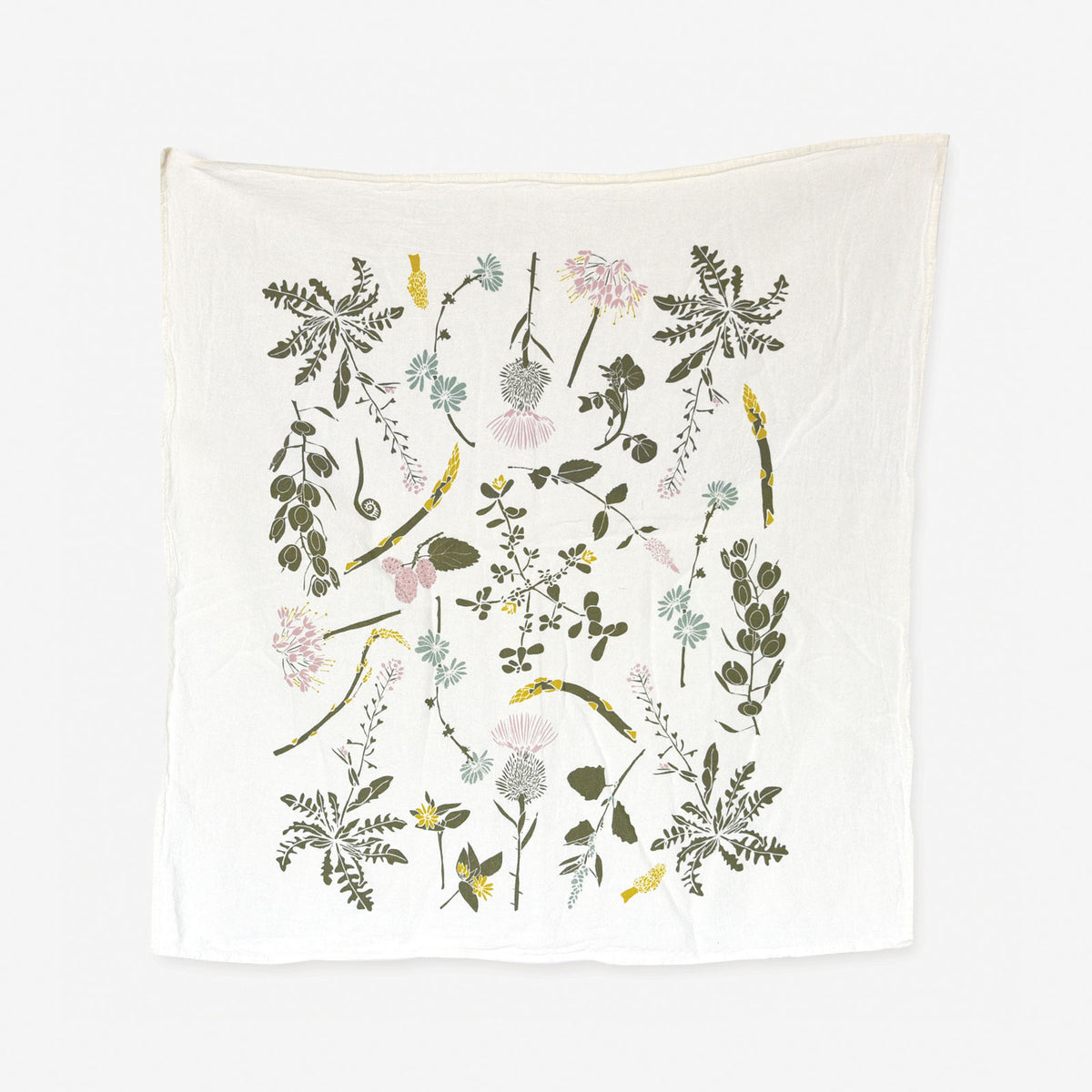 Edible Wilds Kitchen Tea Towel Reusable Botanical Towels June