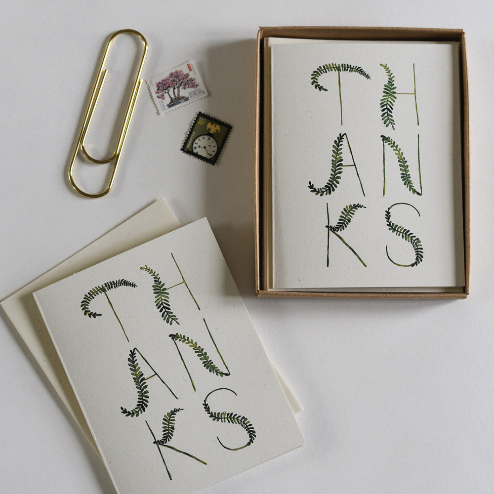 Fronds Thank You Card and Box Set by June & December