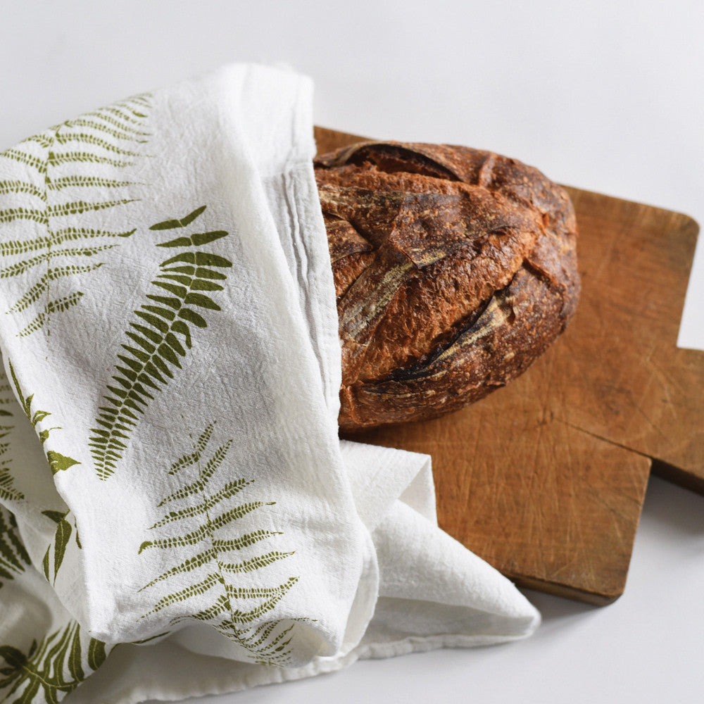Fronds & Wild Fern Botanical Flour Sack Kitchen Towel baking