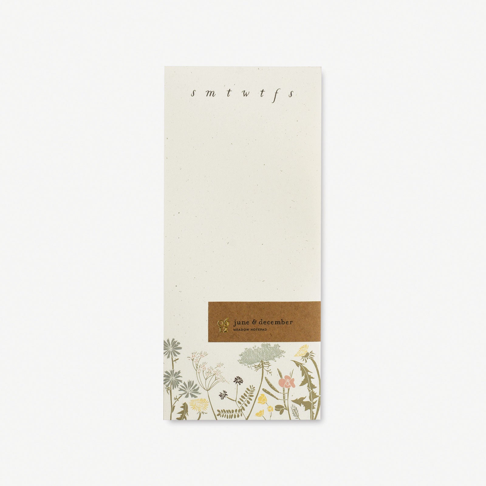 Botanical Notepad Meadow Botanical Daily Notepad | Recycled Paper Notepad – June & December