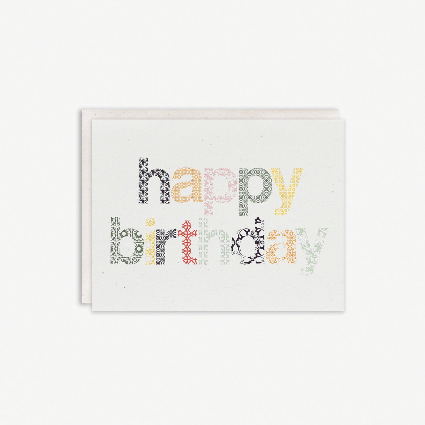 Woodblock Happy Birthday Card